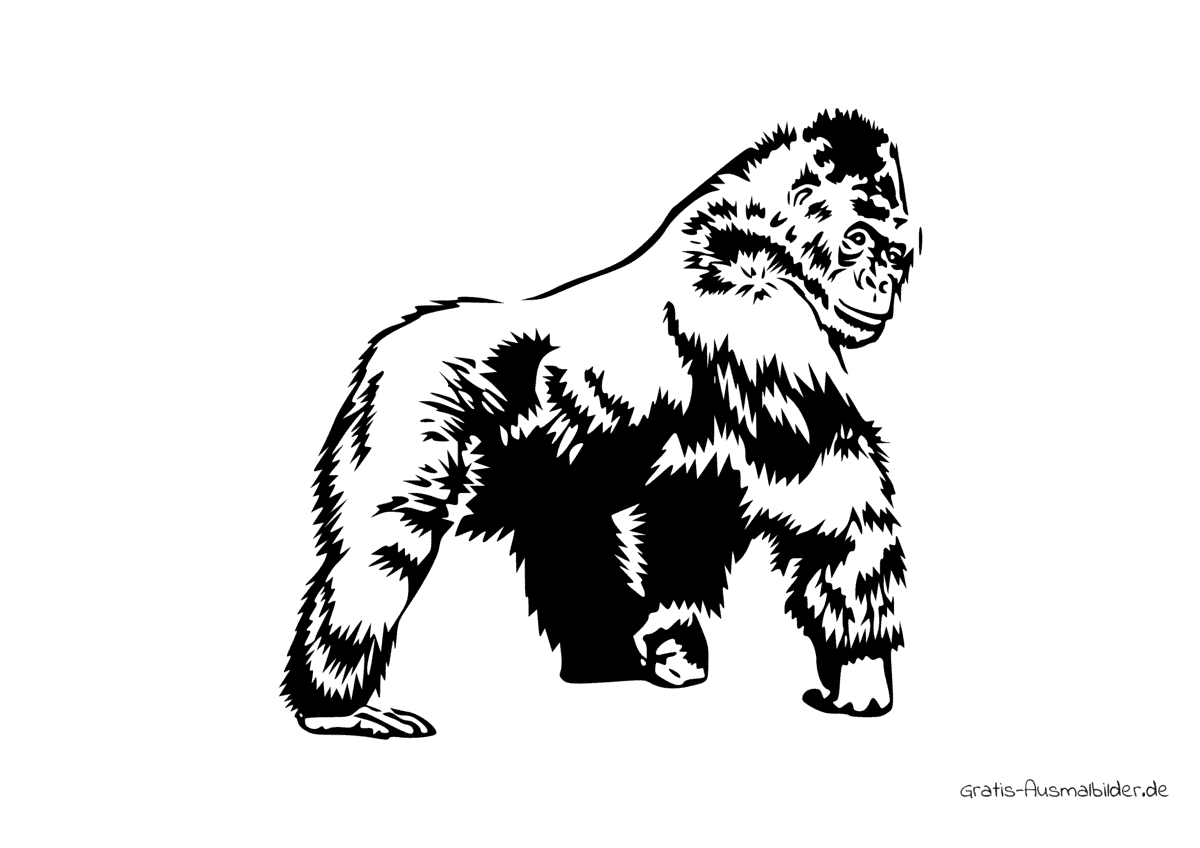 Ausmalbild Gorilla