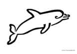 Ausmalbild Delphin abstrakt