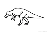 Ausmalbild Dino mit breitem Schnabel