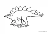 Ausmalbild Dino mit Stachelplatten