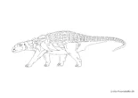 Ausmalbild Dinosaurier Ankylosaurus