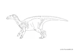Ausmalbild Dinosaurier Baryonyx