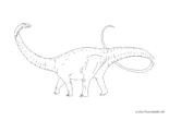 Ausmalbild Dinosaurier Brachiosaurus