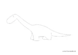 Ausmalbild Dinosaurier mit kurzen Beinen