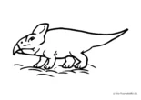 Ausmalbild Dinosaurier mit Schnabel stehe