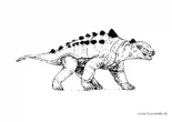 Ausmalbild Dinosaurier mit Stachel