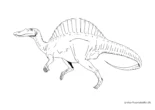 Ausmalbild Dinosaurier Spinosaurus