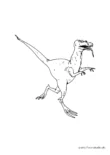Ausmalbild Dinosaurier Zunge