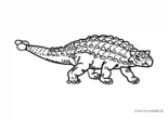 Ausmalbild Gepanzerter Dino