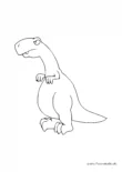 Ausmalbild Grimmiger Dino