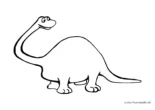 Ausmalbild Großer Langhalsdinosaurier