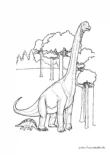 Ausmalbild Großer und kleiner Dino