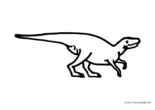 Ausmalbild Kleine Dinosaurier schematisch