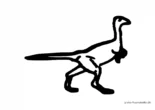 Ausmalbild Laufender Dinosaurier skizzier