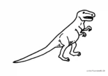 Ausmalbild Niedlicher T Rex