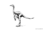 Ausmalbild Pflanzenfressender Dinosaurier