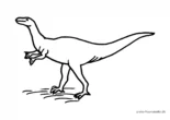 Ausmalbild Skizzierter Dinosaurier