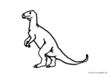 Ausmalbild T Rex skizziert