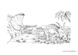 Ausmalbild Triceratopse