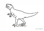 Ausmalbild Tyrannosaurus Rex