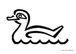 Ausmalbild Ente Zeichnung