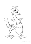 Ausmalbild Komische Ente