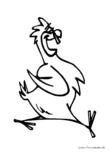 Ausmalbild Fröhliches Huhn