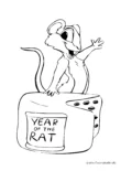 Ausmalbild Jahr der Ratte