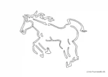 Ausmalbild Schematisches Pferd