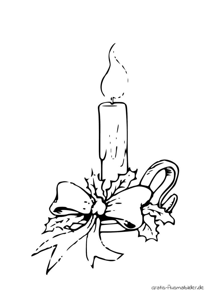 Ausmalbild Kerzenständer