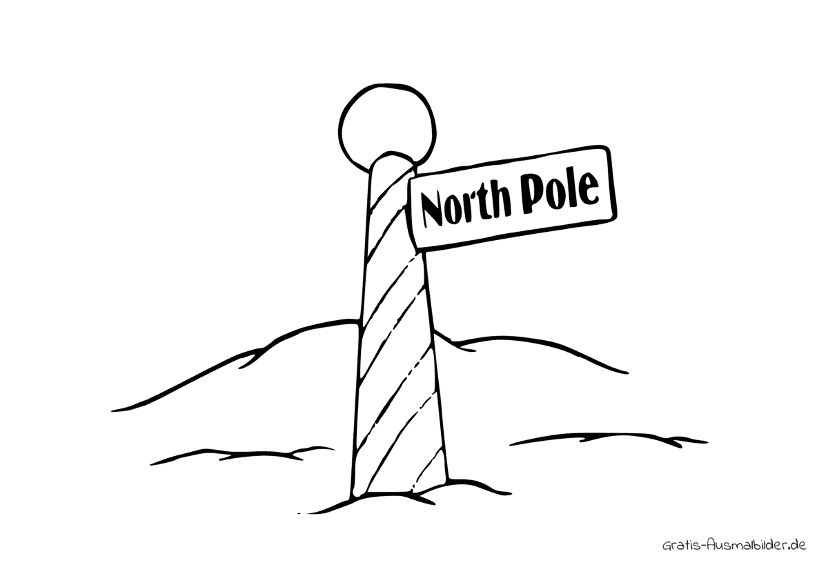 Ausmalbild Nordpol