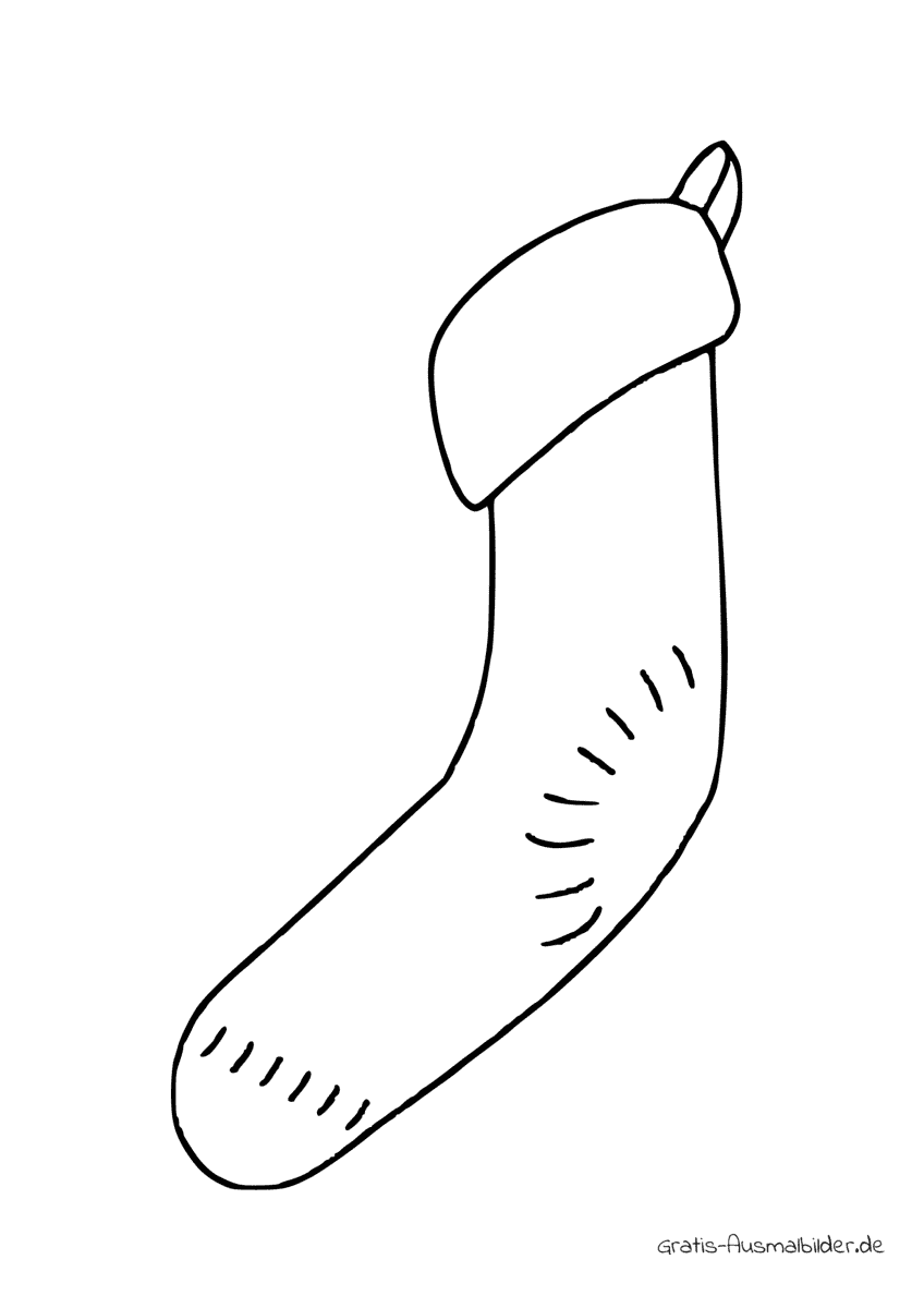 Ausmalbild Socke