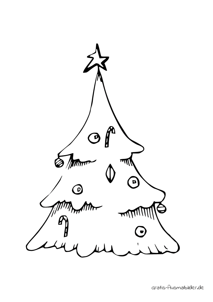 Ausmalbild Weihnachtsbaum