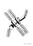 Ausmalbild Satellitenschema
