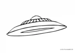 Ausmalbild Schematisches Ufo