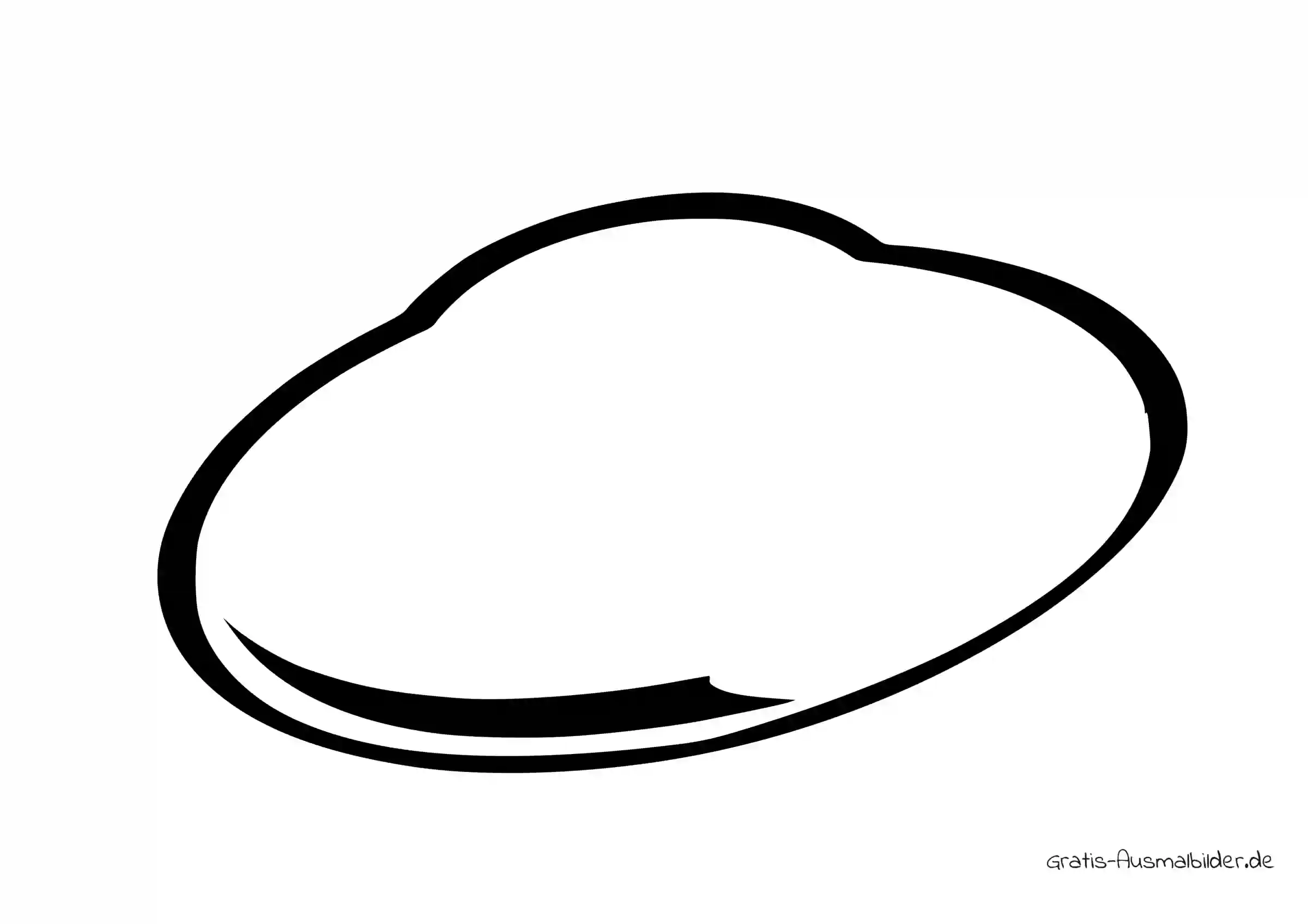 Ausmalbild Ufo schematisch