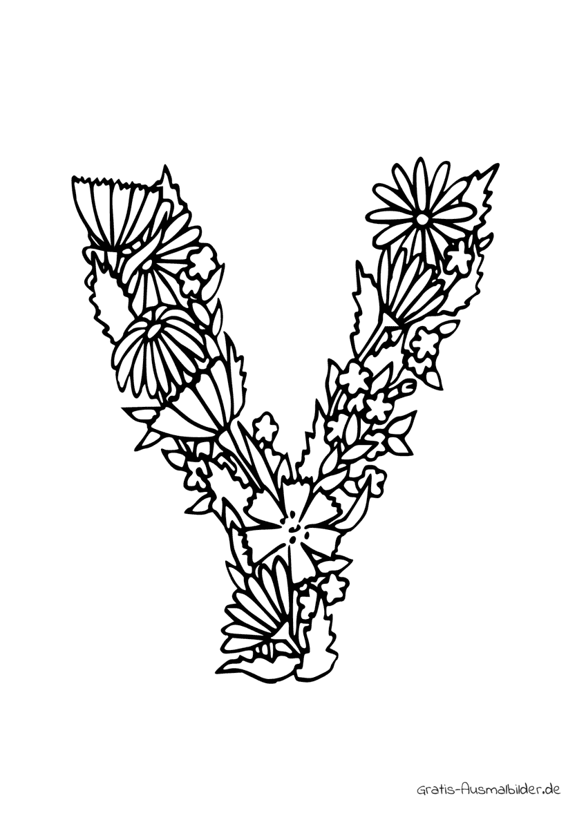 Ausmalbild Y aus Pflanzen
